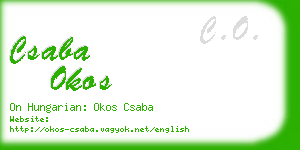 csaba okos business card